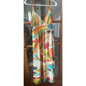 Women's SHE SCOOL Multi-color Abstract Maxi Dress Size L